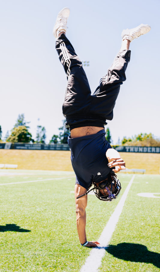 SHORTSLEEVE COMPRESSION TURTLENECK - NAVY BLUE