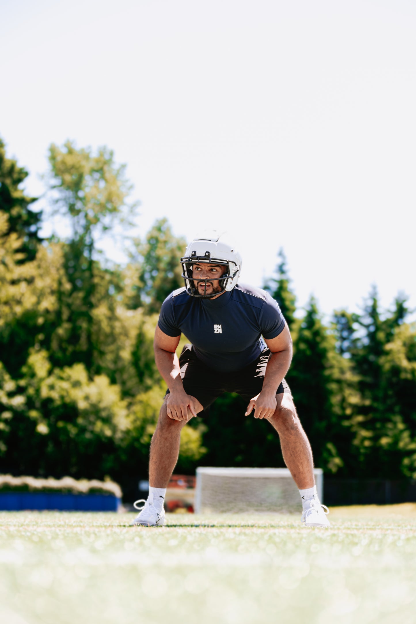 SHORTSLEEVE COMPRESSION TURTLENECK - NAVY BLUE