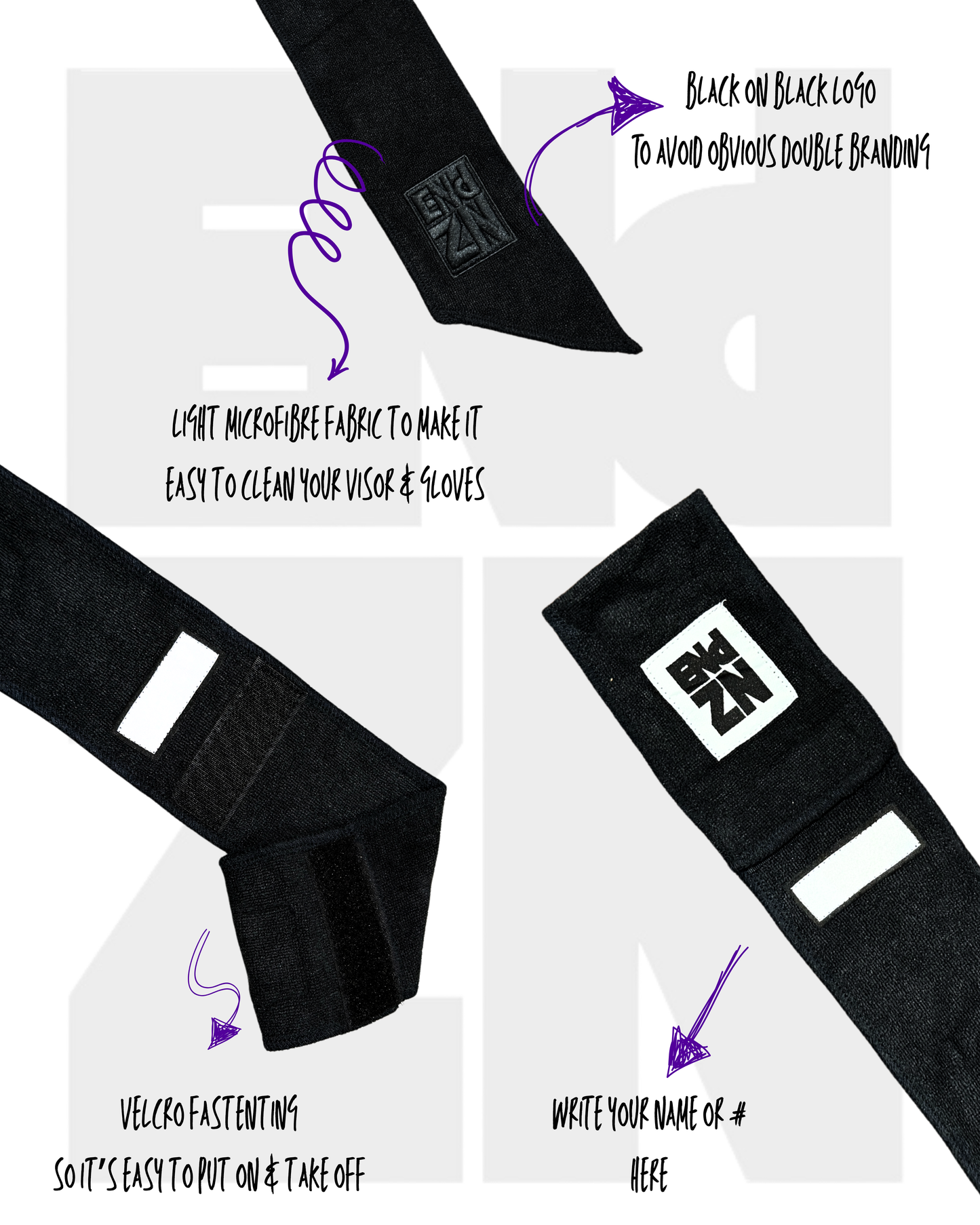 STREAMER TOWEL - BLACK