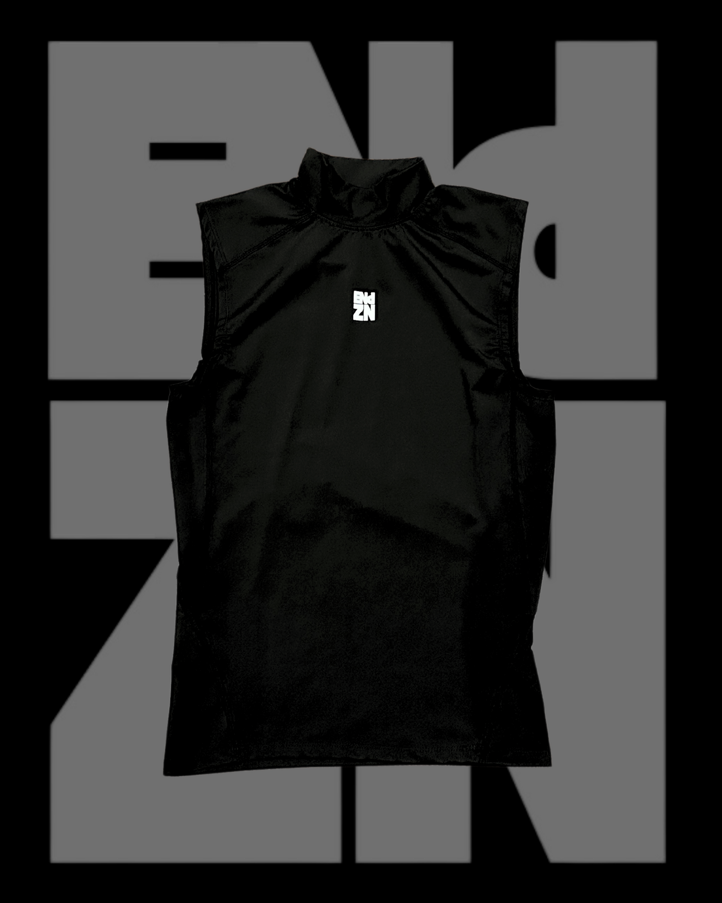 SLEEVELESS TURTLENECK - BLACK