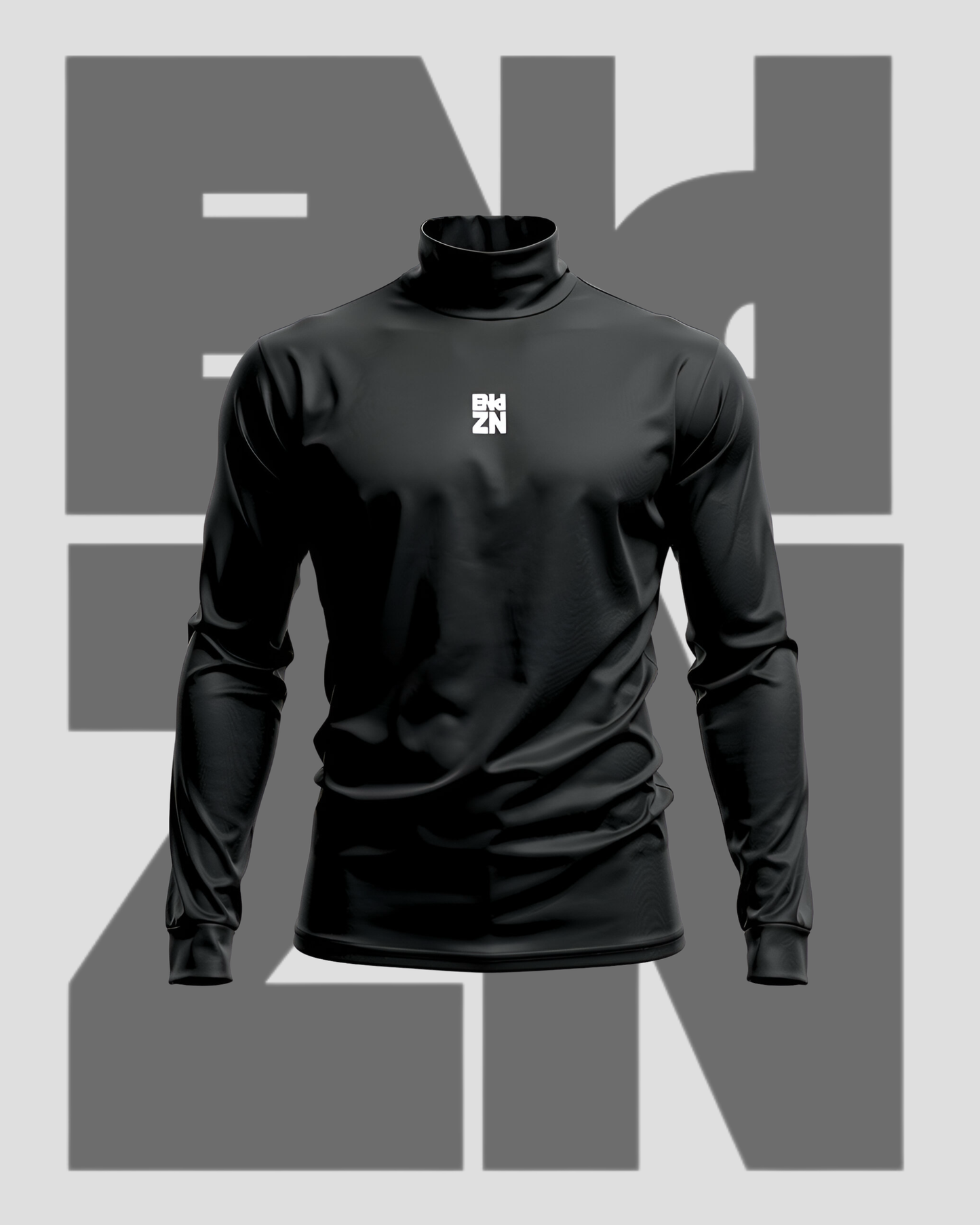 BAGGY LONGSLEEVE TURTLENECK - BLACK