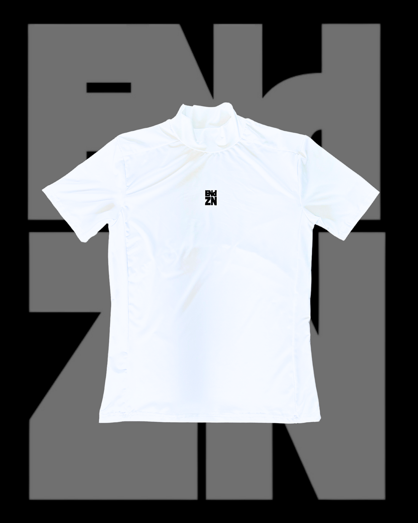 SHORTSLEEVE COMPRESSION TURTLENECK - WHITE