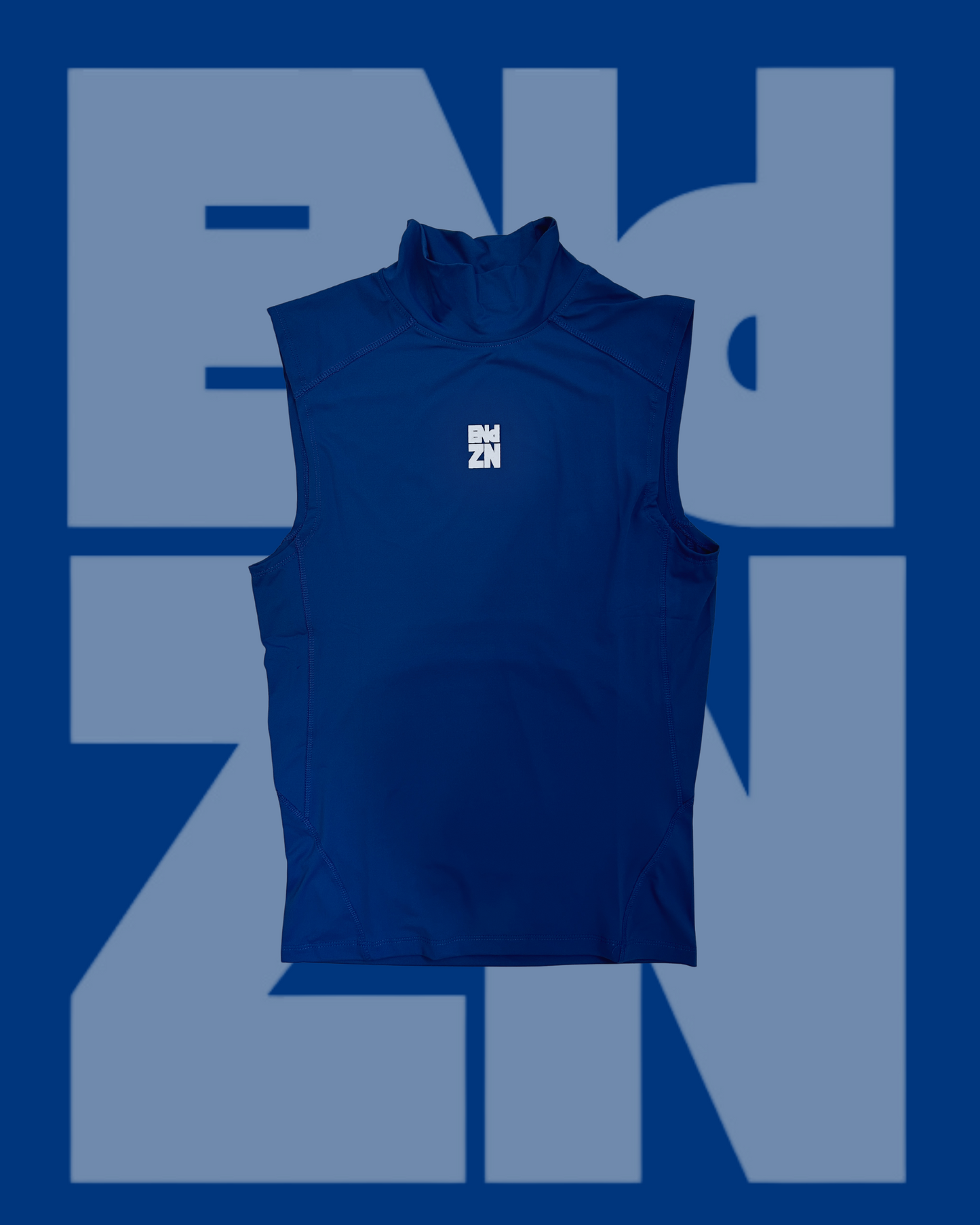 SLEEVELESS TURTLENECK - BLUE