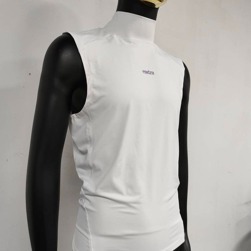 Sleeveless Turtleneck White endznapparel