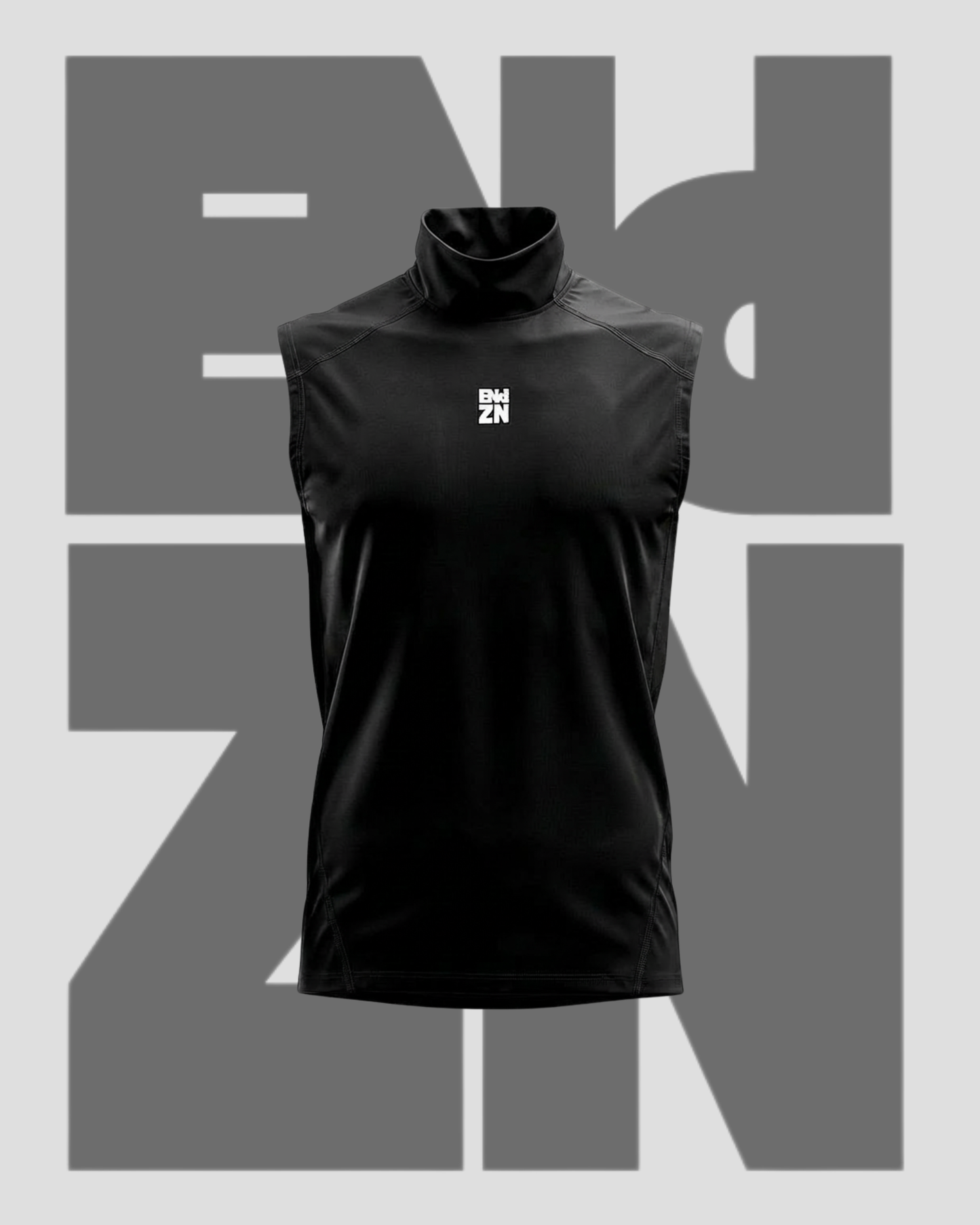 SLEEVELESS TURTLENECK - BLACK