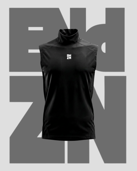 SLEEVELESS TURTLENECK - BLACK