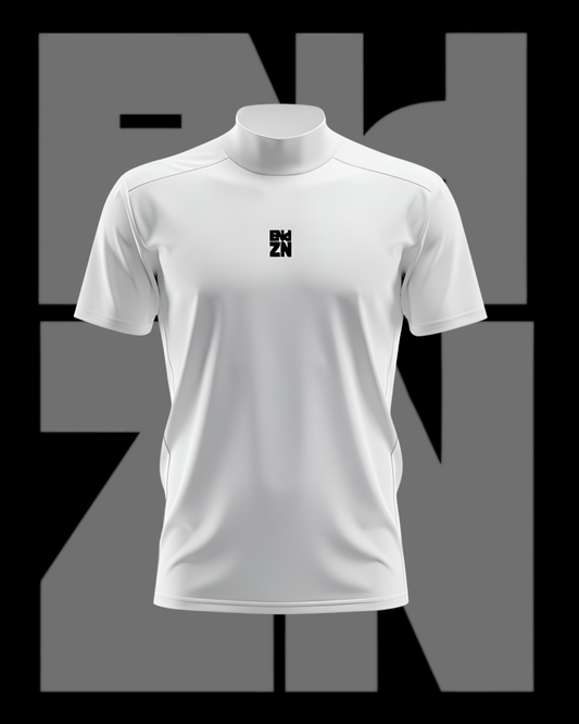 SHORTSLEEVE COMPRESSION TURTLENECK - WHITE