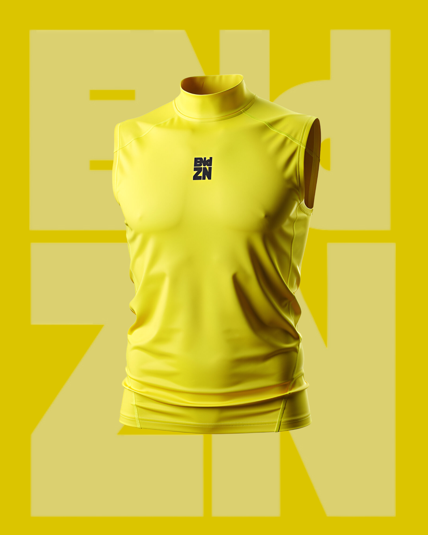 SLEEVELESS TURTLENECK - YELLOW – endznapparel