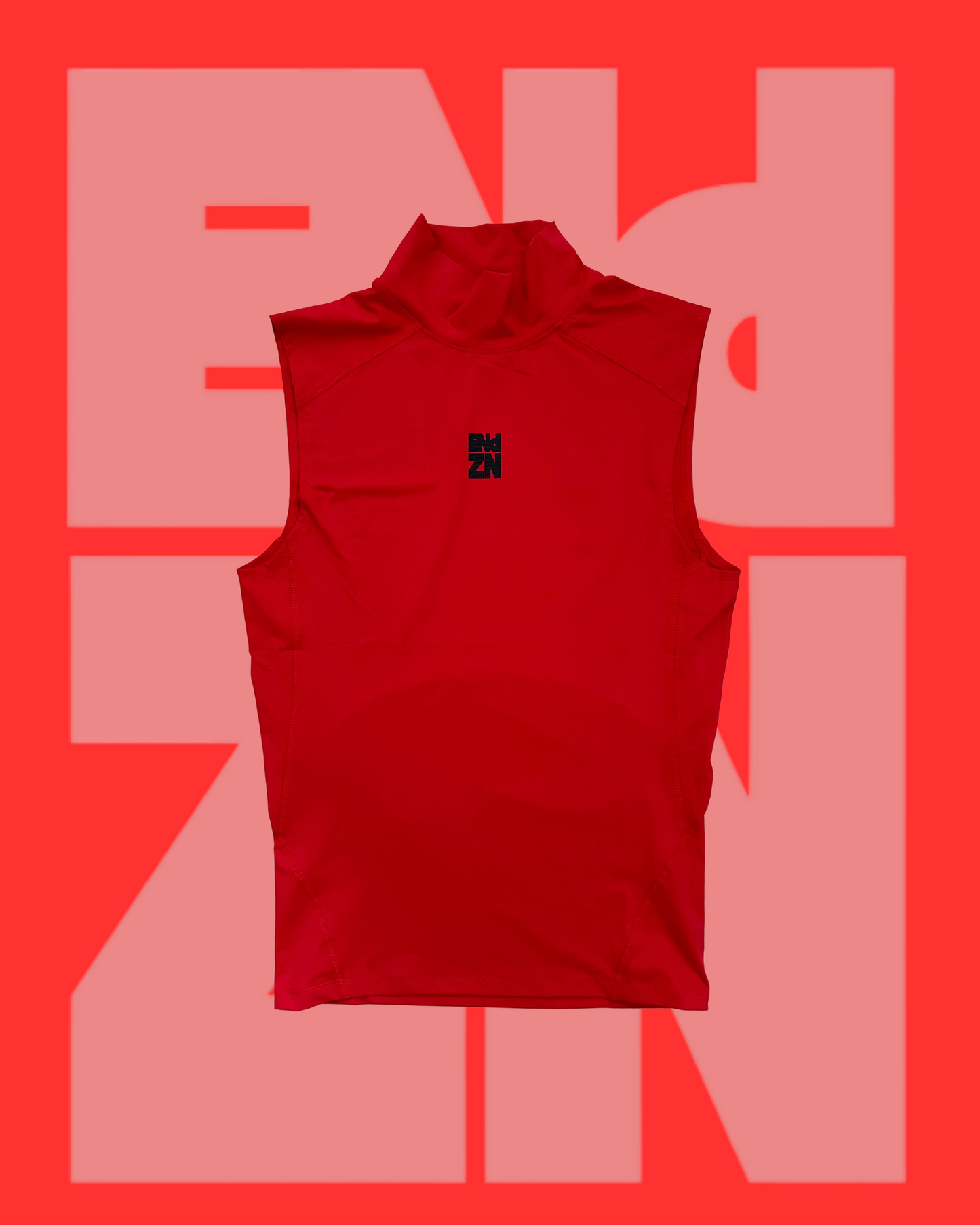 Sleeveless Turtleneck - Red